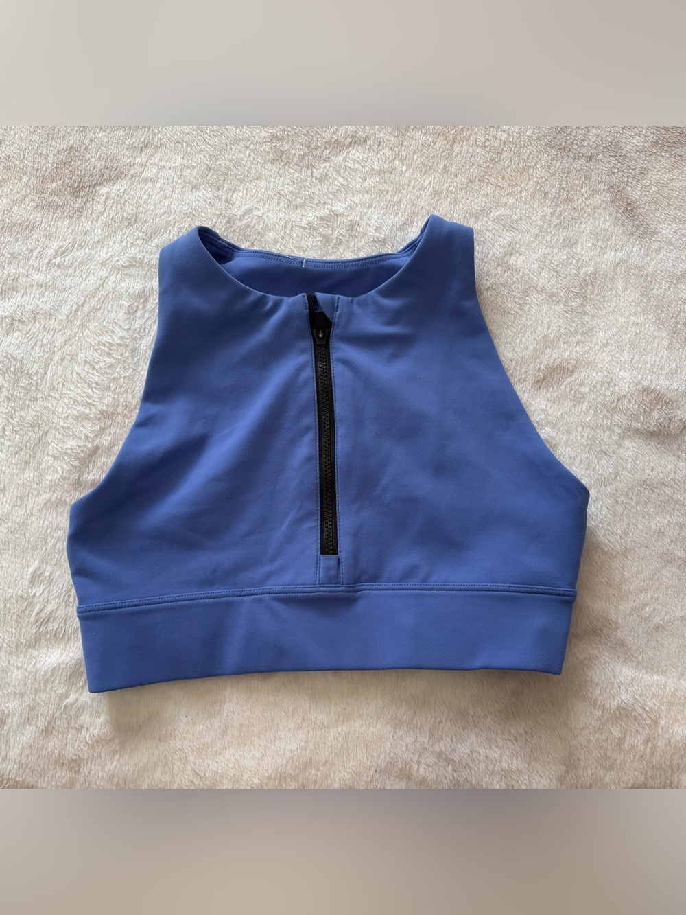 Peloton High Neck Periwinkle Front-Zip Sports Bra Size XS
